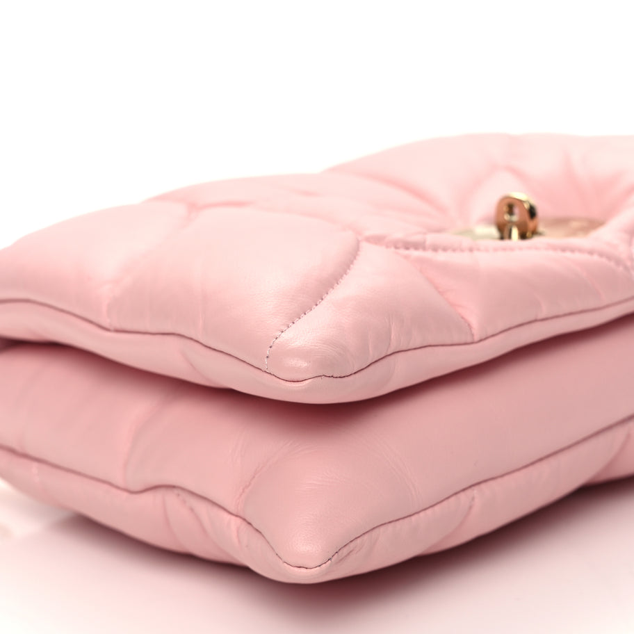 Mulberry Nappa Pillow Quilted Little Softie Bag Powder Rose Image 9