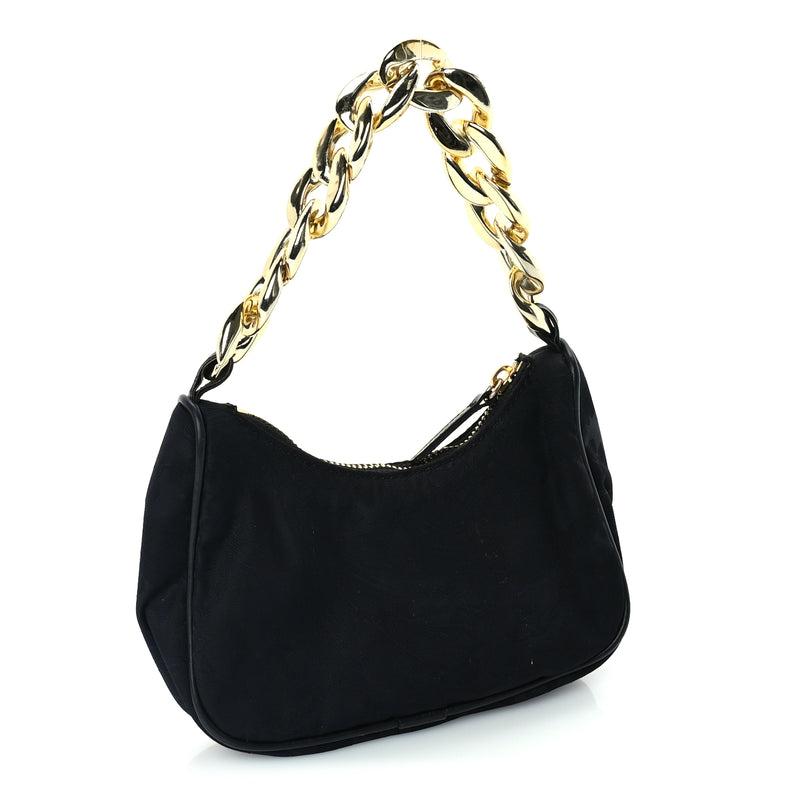  Versace Nylon Palazzo Childrens Shoulder Bag Black