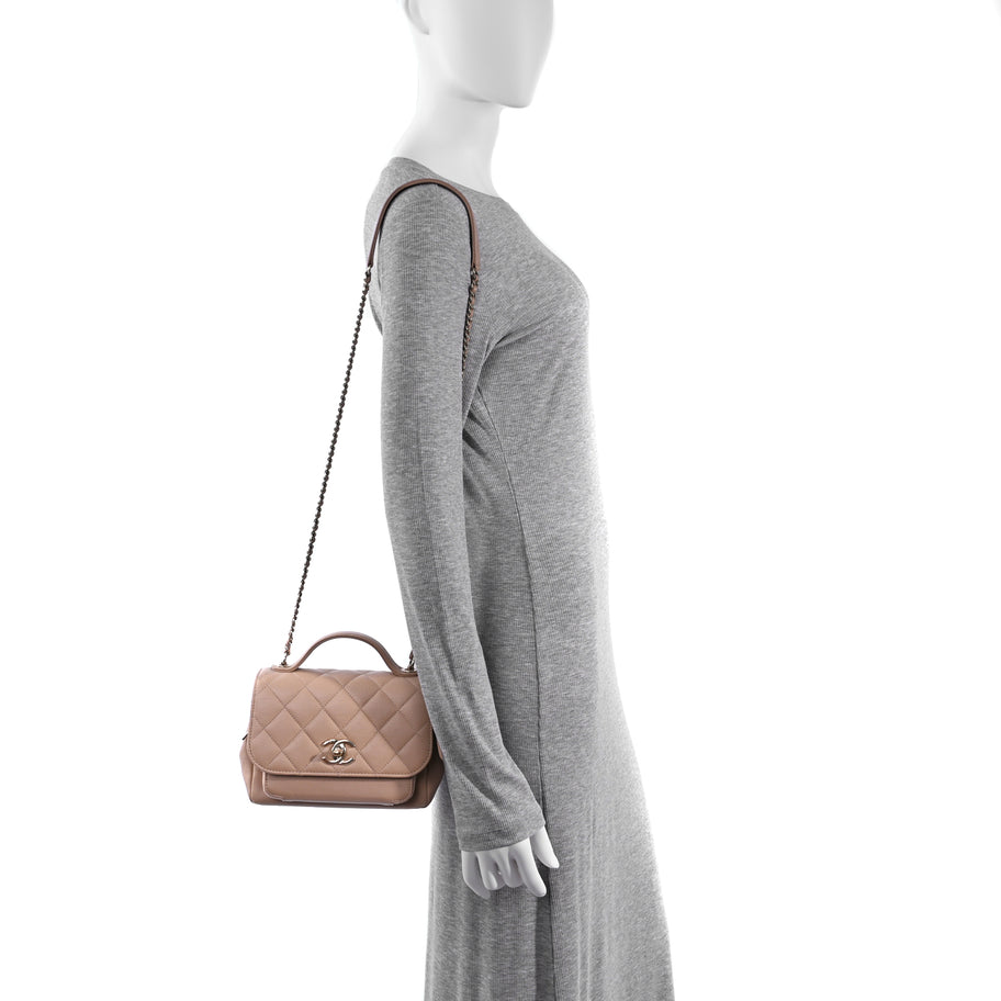 Chanel Caviar Quilted Small Business Affinity Flap Beige Image 2