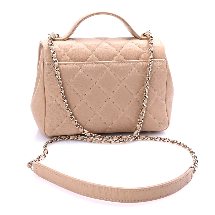Chanel Caviar Quilted Small Business Affinity Flap Beige Image 3