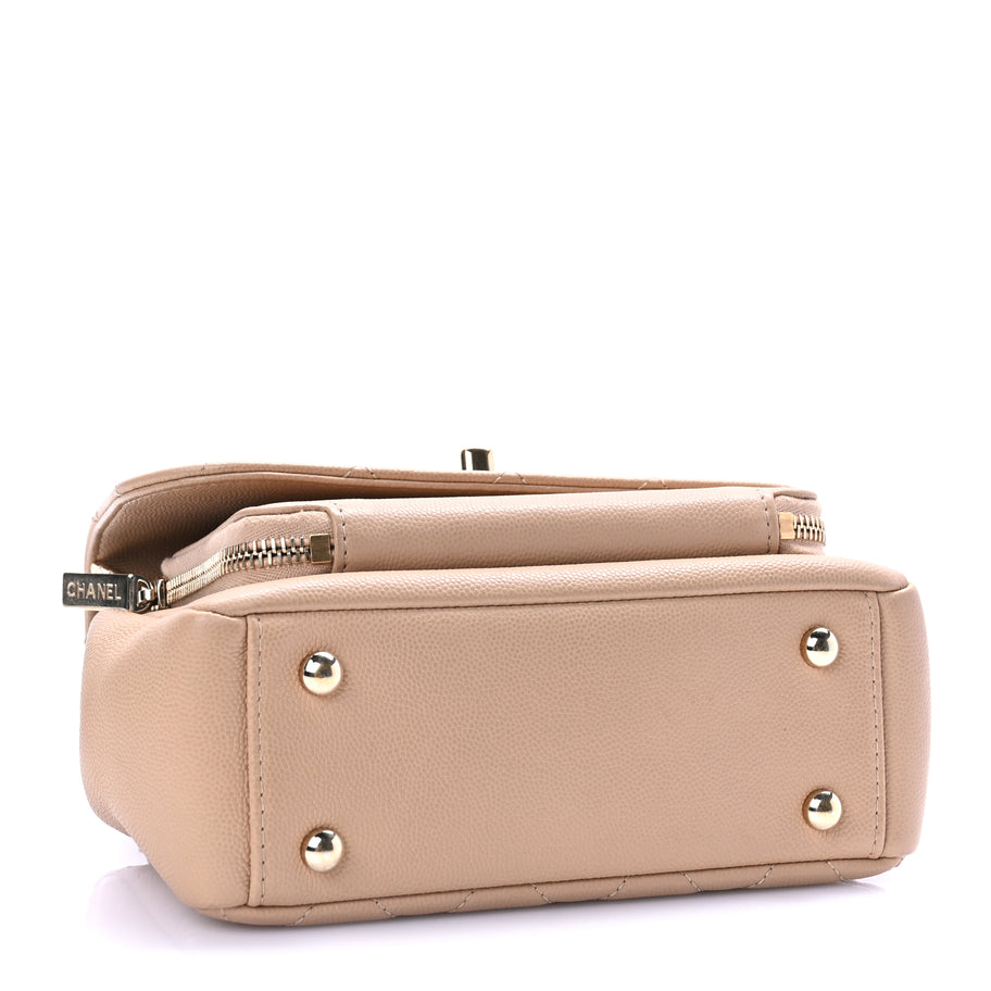 Chanel Caviar Quilted Small Business Affinity Flap Beige Image 4