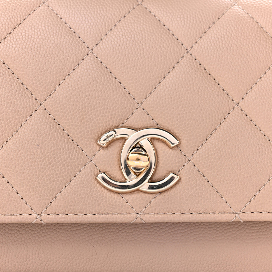 Chanel Caviar Quilted Small Business Affinity Flap Beige Image 8