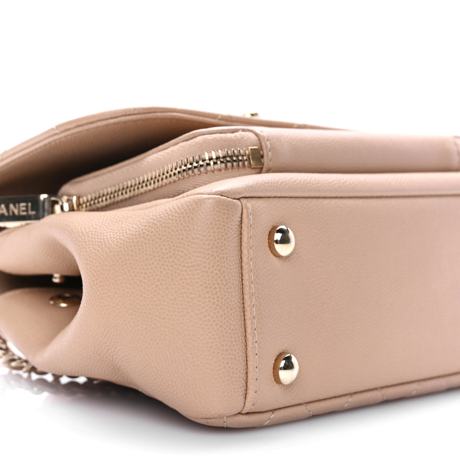 Chanel Caviar Quilted Small Business Affinity Flap Beige Image 9