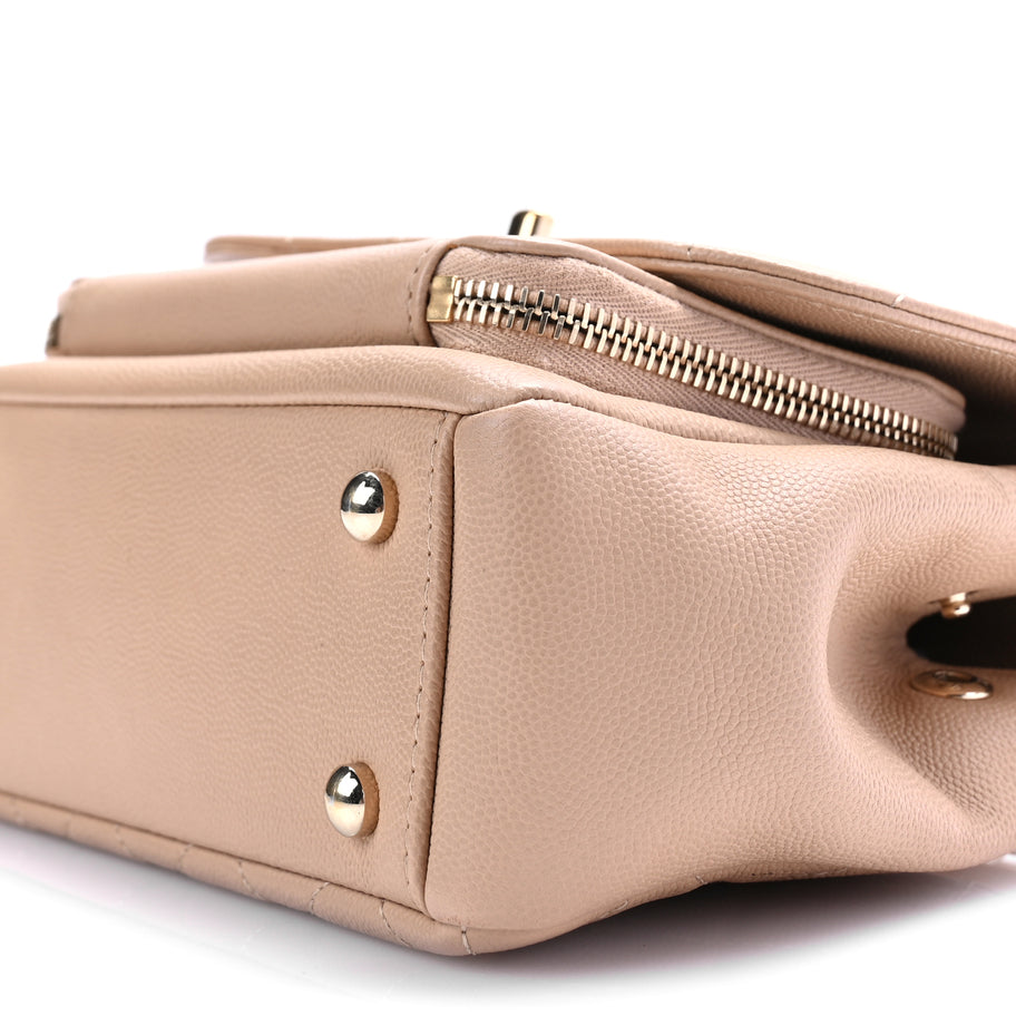 Chanel Caviar Quilted Small Business Affinity Flap Beige Image 10