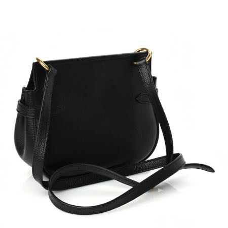 Mulberry Small Classic Grain Calfskin Small Amberley Satchel Black Image 6