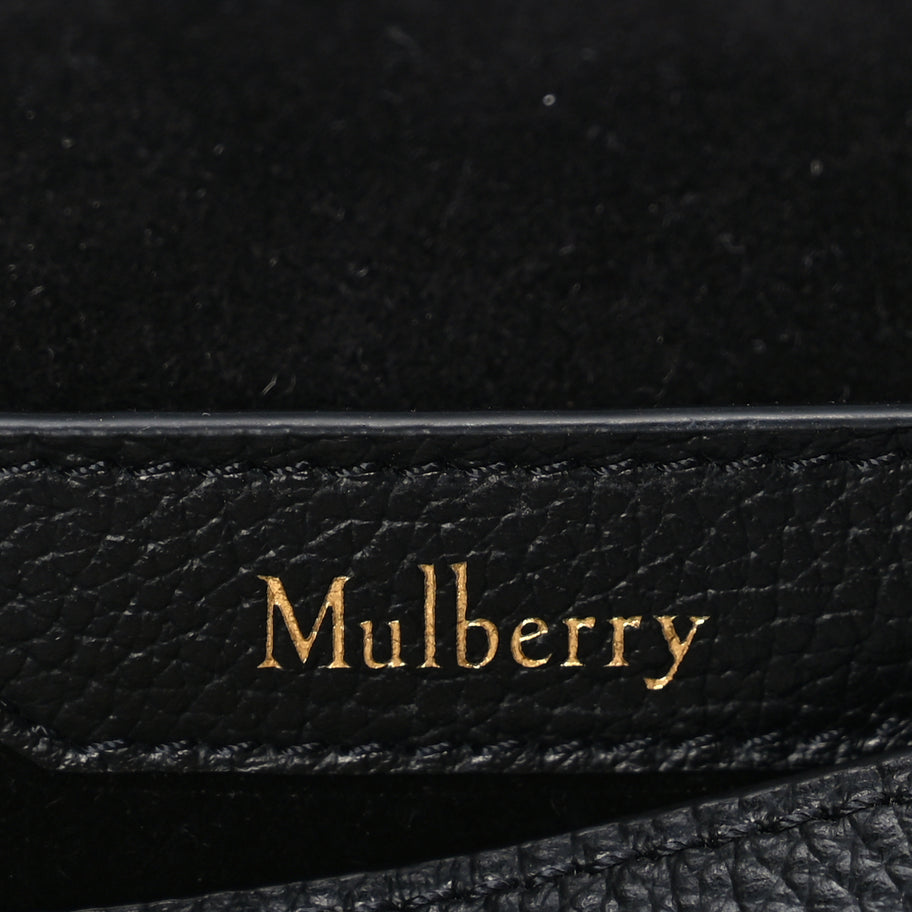 Mulberry Small Classic Grain Calfskin Small Amberley Satchel Black Image 13