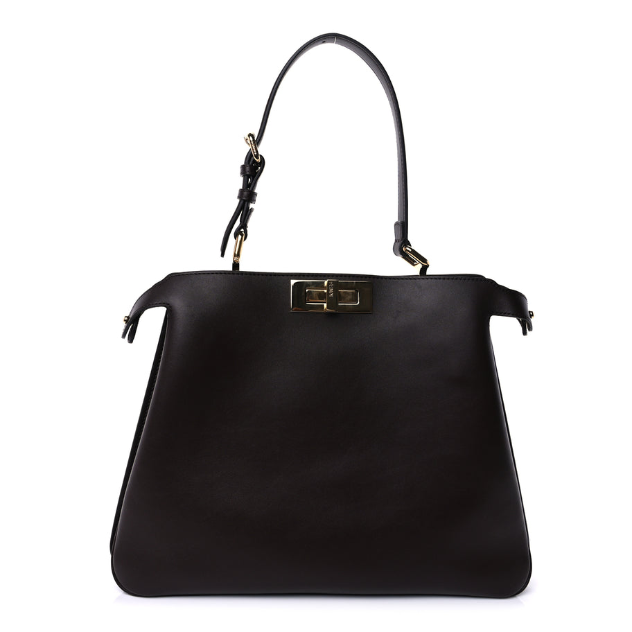 Fendi Vitello Medium Soft Peekaboo Mogano Image 1