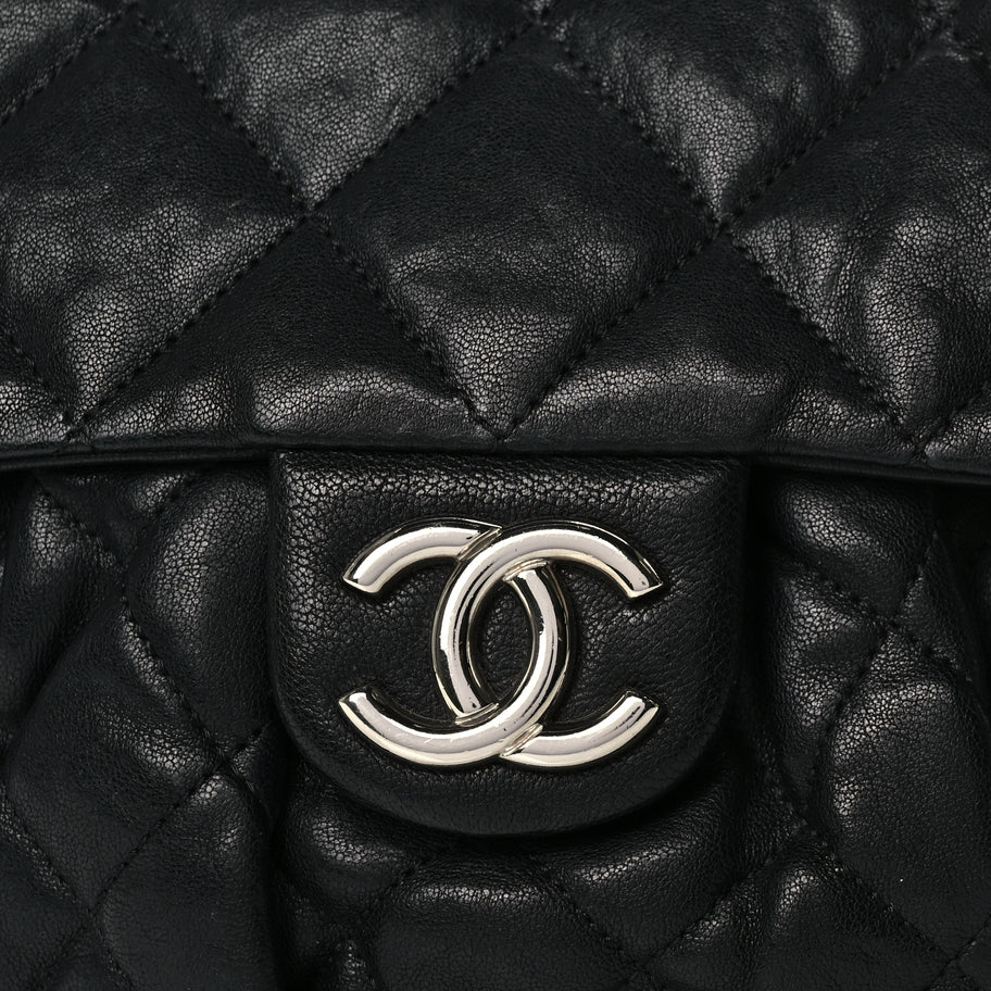 Chanel Washed Lambskin Quilted Medium Chain Around Messenger Black Image 7