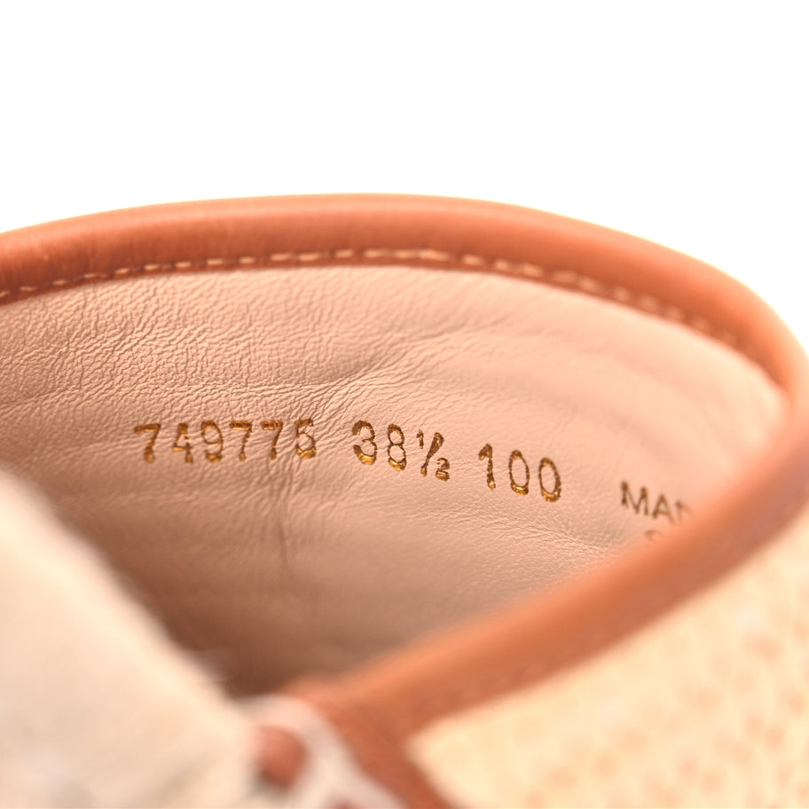 Gucci Raffia Interlocking G Flat Slide Espadrille Sandals 38.5 Harness Brown Image 8