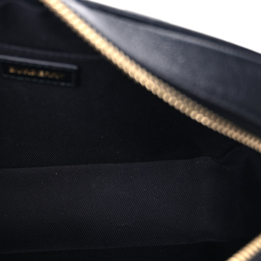 Burberry Calfskin House Check Medium Camera Bag Black Image 4