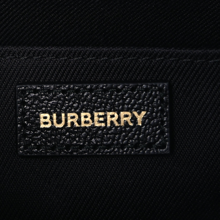 Burberry Calfskin House Check Medium Camera Bag Black Image 5
