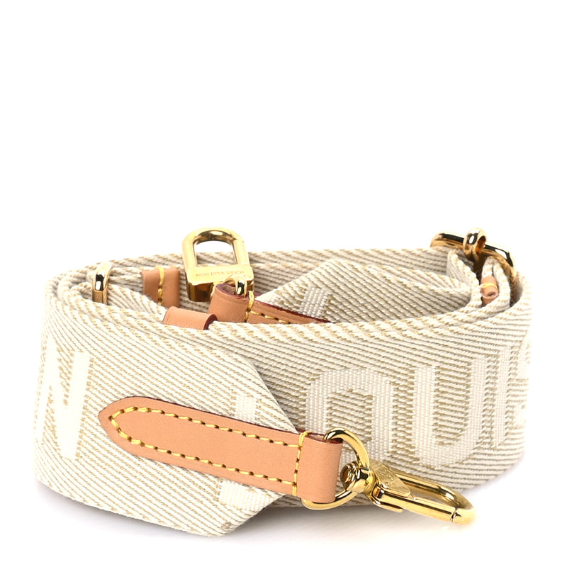  Louis Vuitton Jacquard High Rise Shoulder Strap  Beige
