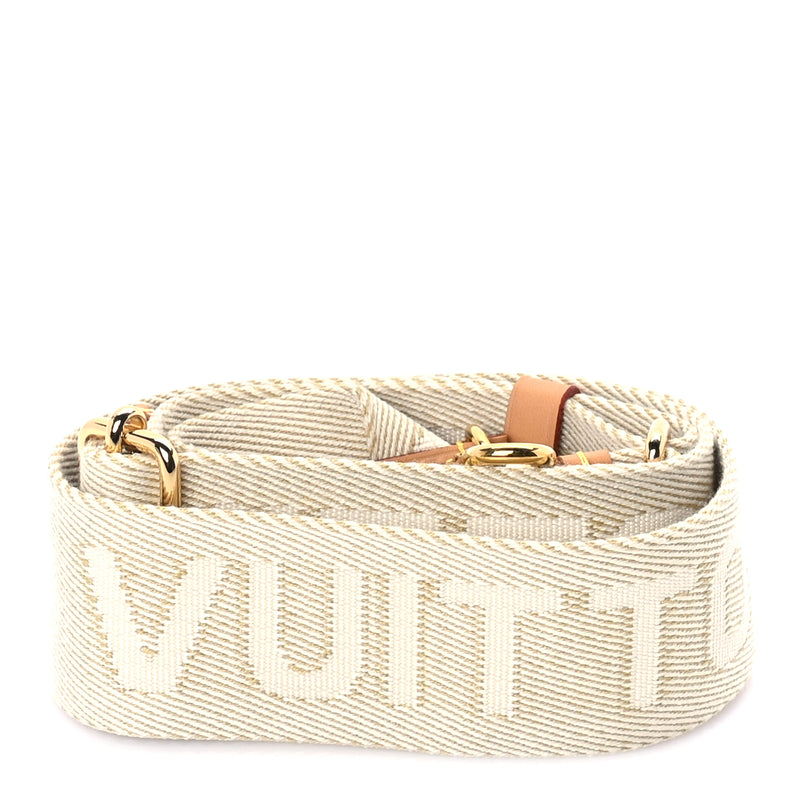  Louis Vuitton Jacquard High Rise Shoulder Strap  Beige