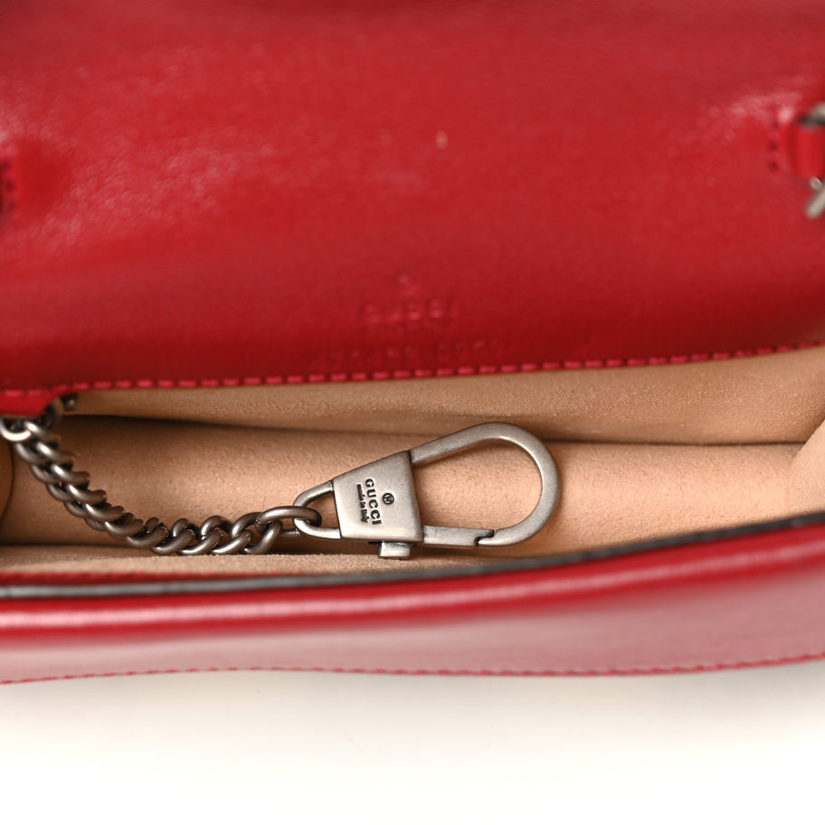 Gucci Tweed GG Monogram Super Mini Dionysus Shoulder Bag White Black Romantic Cherry Image 4