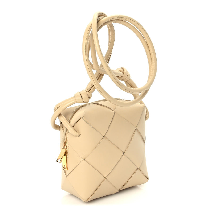 Bottega Veneta Lambskin Maxi Intrecciato Mini Cassette Camera Bag  Porridge Image 2