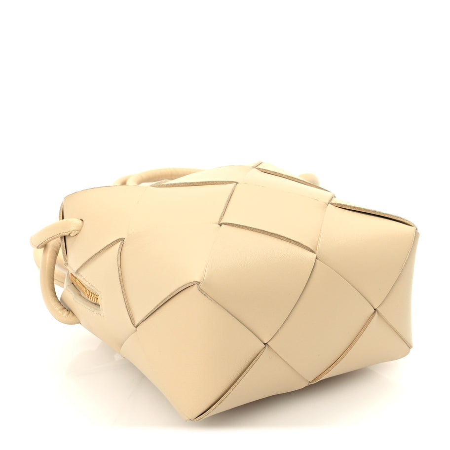 Bottega Veneta Lambskin Maxi Intrecciato Mini Cassette Camera Bag  Porridge Image 8