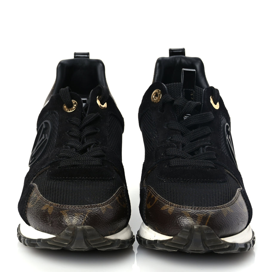 Louis Vuitton Suede Monogram Run Away Sneakers 35 Black Image 3