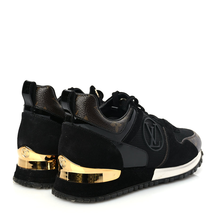 Louis Vuitton Suede Monogram Run Away Sneakers 35 Black Image 4