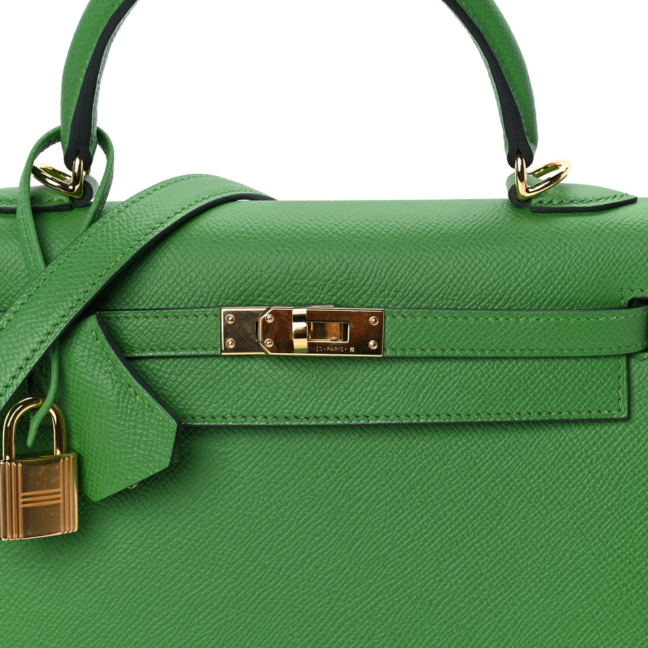 Hermes Epsom Kelly Sellier 25 Vert Yucca Image 2