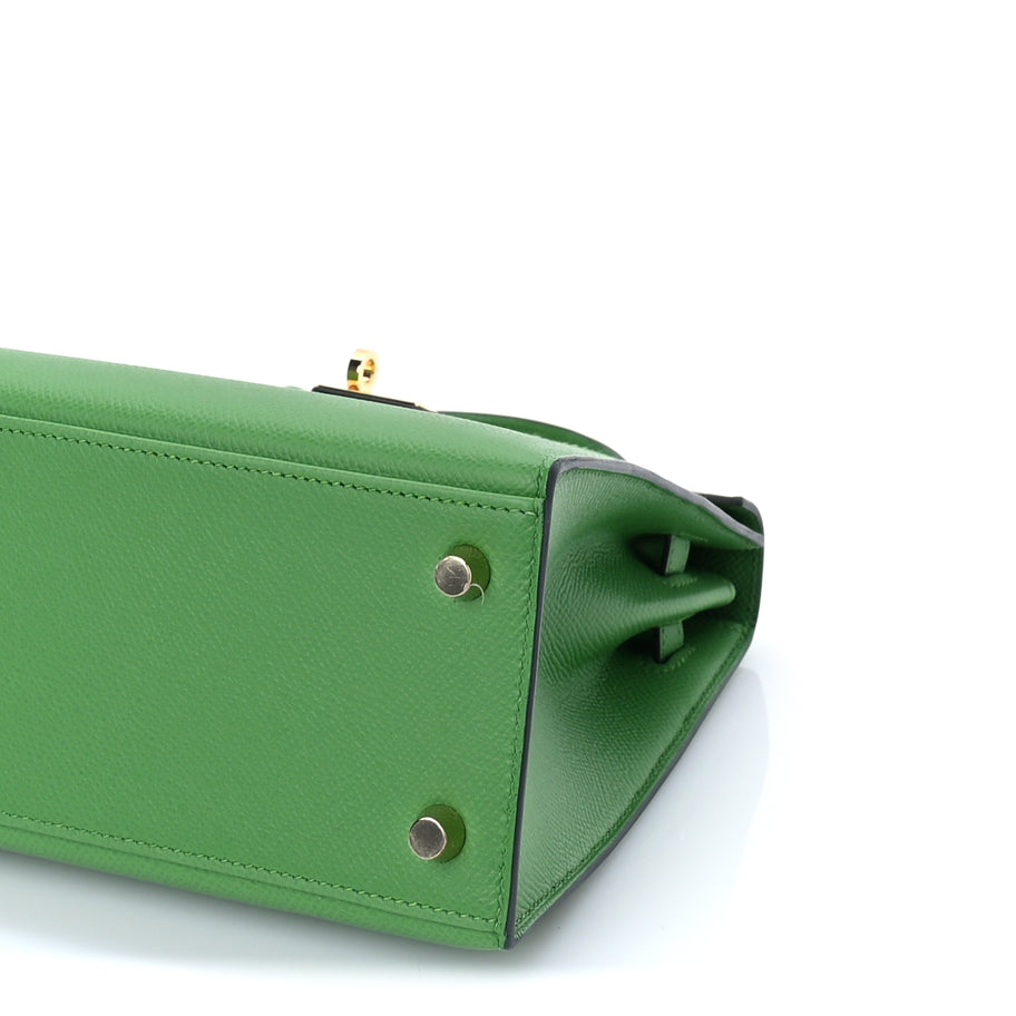Hermes Epsom Kelly Sellier 25 Vert Yucca Image 6
