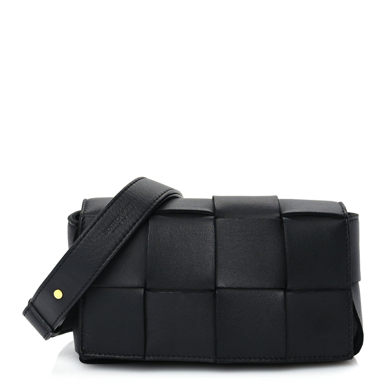  Bottega Veneta Nappa Maxi Intreccio The Belt Cassette Bag Black