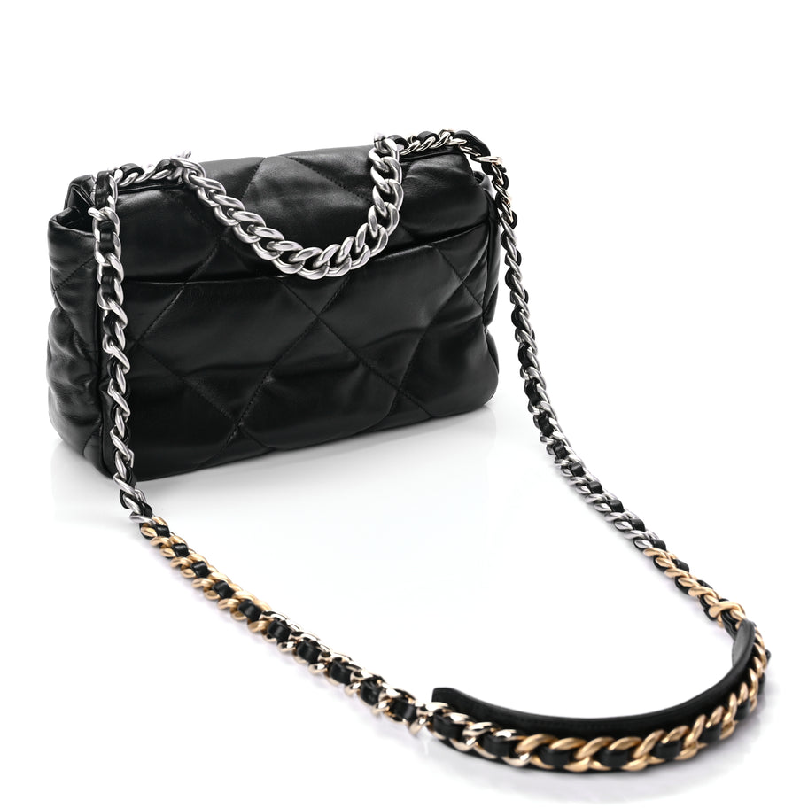 Chanel Lambskin Quilted Medium Chanel 19 Flap Black Image 3