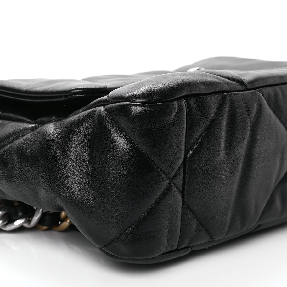 Chanel Lambskin Quilted Medium Chanel 19 Flap Black Image 9
