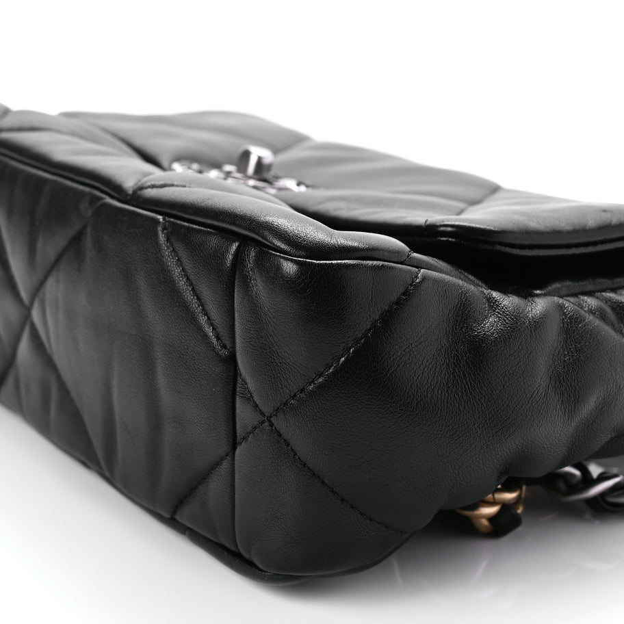 Chanel Lambskin Quilted Medium Chanel 19 Flap Black Image 10