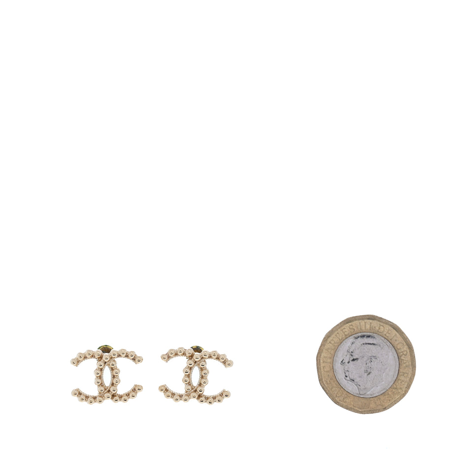 Chanel Studded CC Earrings Gold Image 2