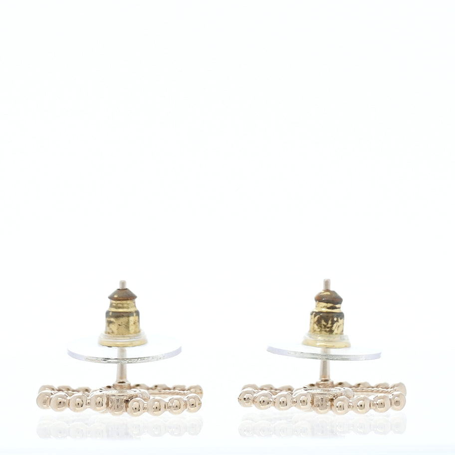 Chanel Studded CC Earrings Gold Image 3