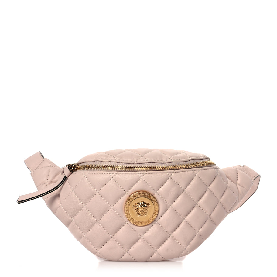 Versace Nappa Quilted Medusa Belt Bag Light Pink Image 1