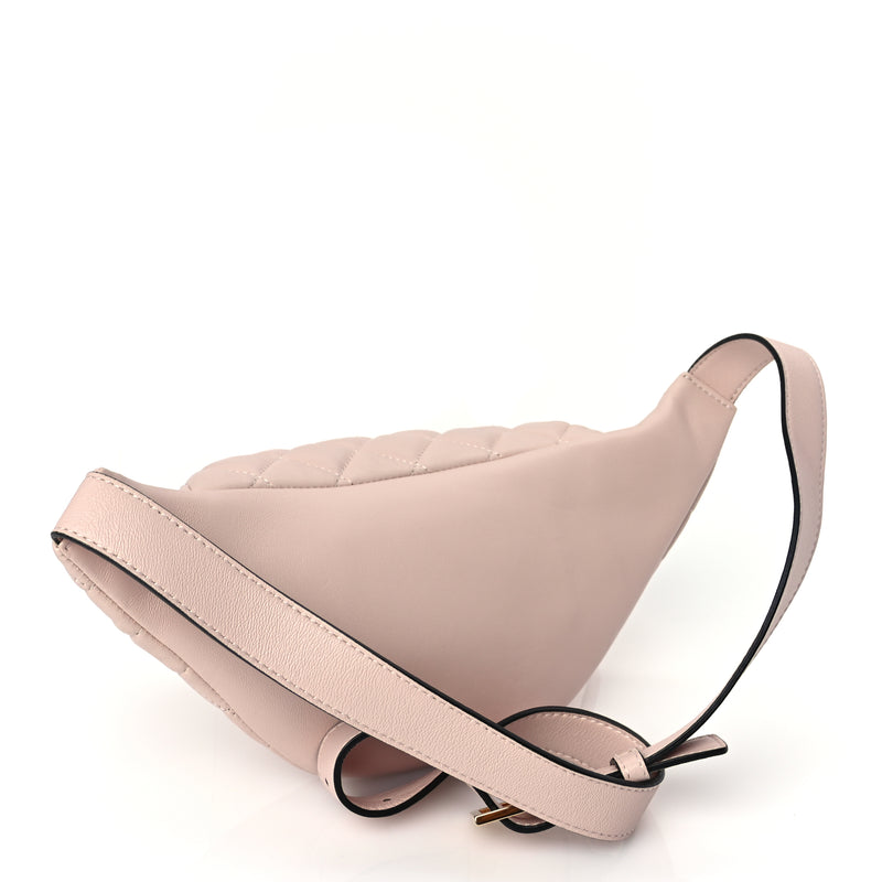 Versace Nappa Quilted Medusa Belt Bag Light Pink
