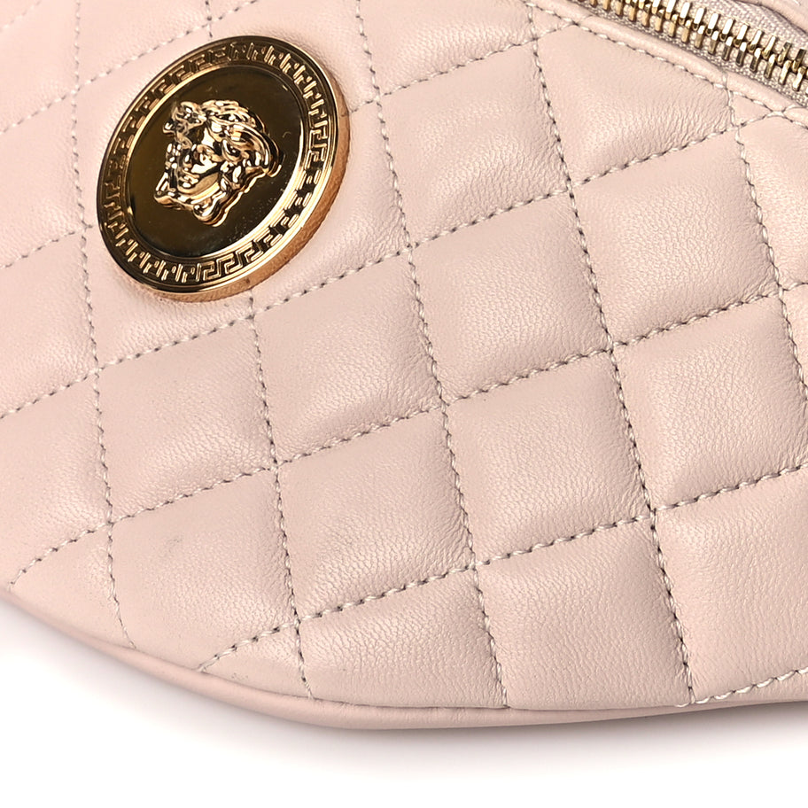 Versace Nappa Quilted Medusa Belt Bag Light Pink Image 8