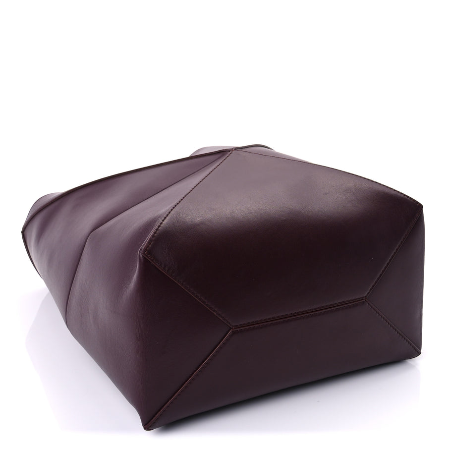 Loewe Shiny Calfskin Medium Puzzle Fold Tote  Dark Burgundy Image 3
