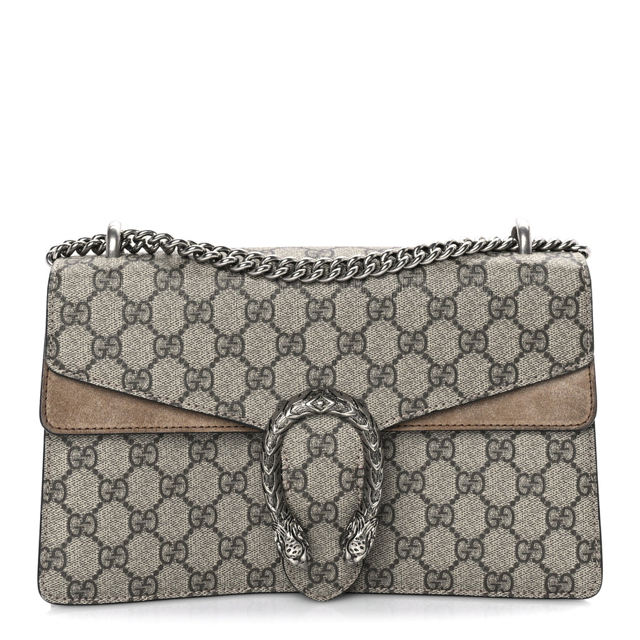 Gucci GG Supreme Monogram Small Dionysus Shoulder Bag Taupe Image 1