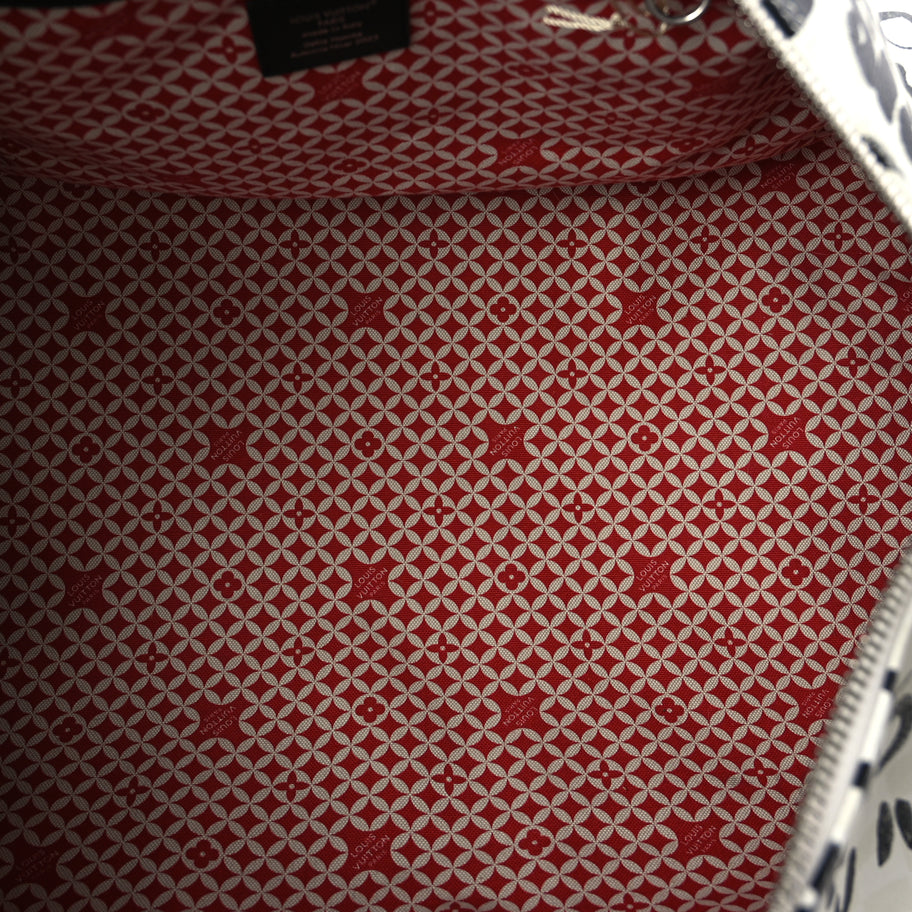 Louis Vuitton Calfskin Damier Scribble Keepall Bandouliere 50  Black White Image 4