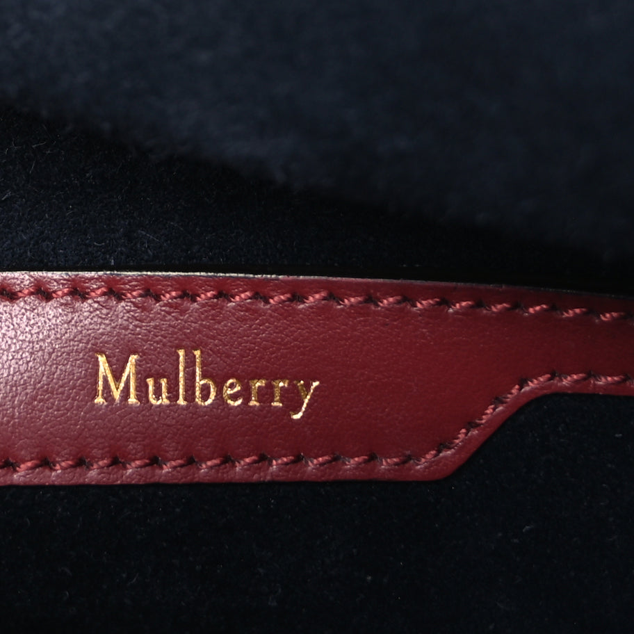 Mulberry Crocodile Embossed Calfskin Marloes Hobo Burgundy Image 5