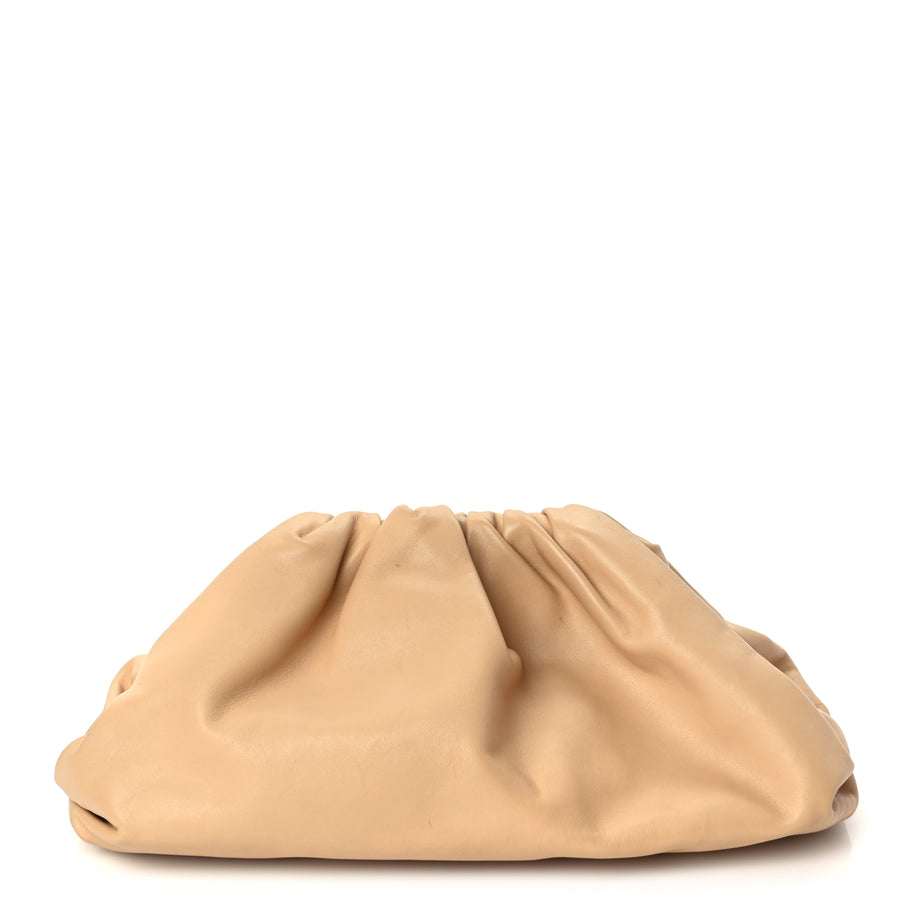 Bottega Veneta Smooth Butter Calf The Pouch Oversized Clutch Nude Image 1