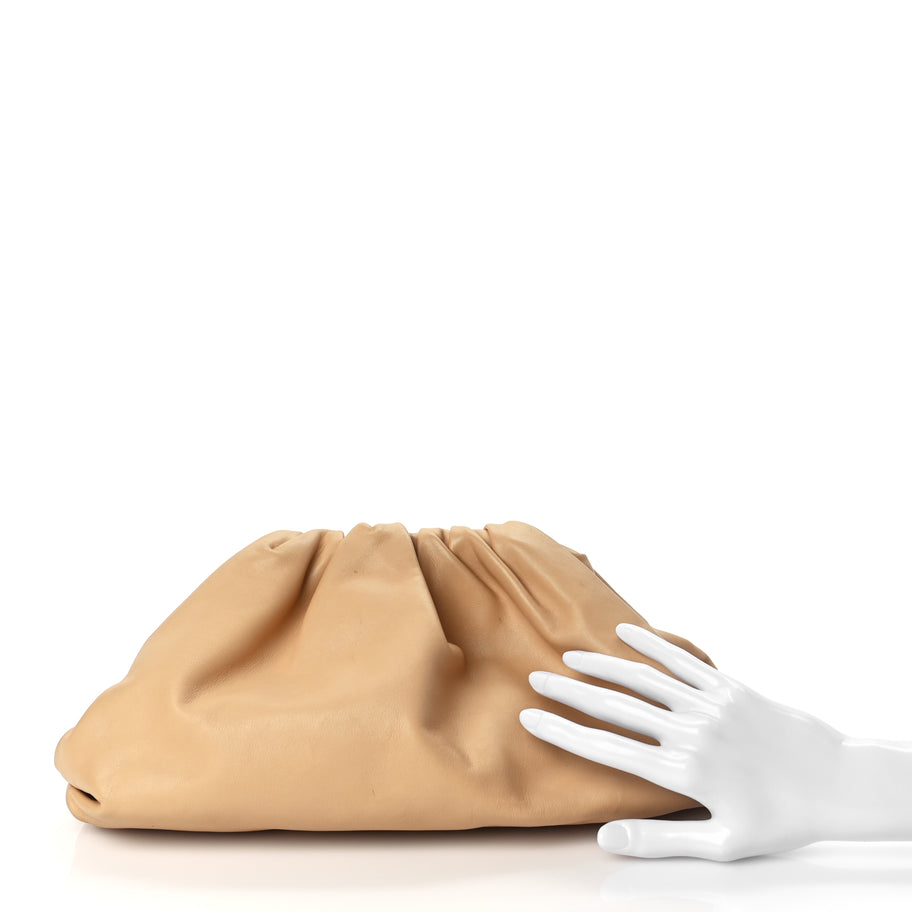 Bottega Veneta Smooth Butter Calf The Pouch Oversized Clutch Nude Image 2