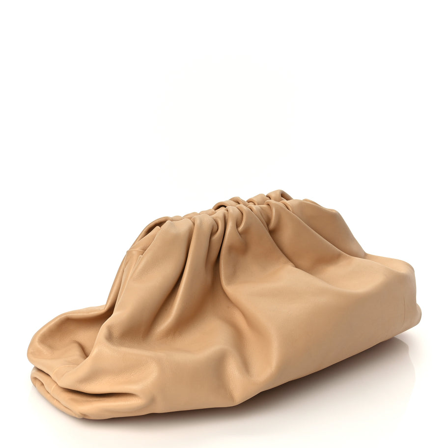 Bottega Veneta Smooth Butter Calf The Pouch Oversized Clutch Nude Image 3