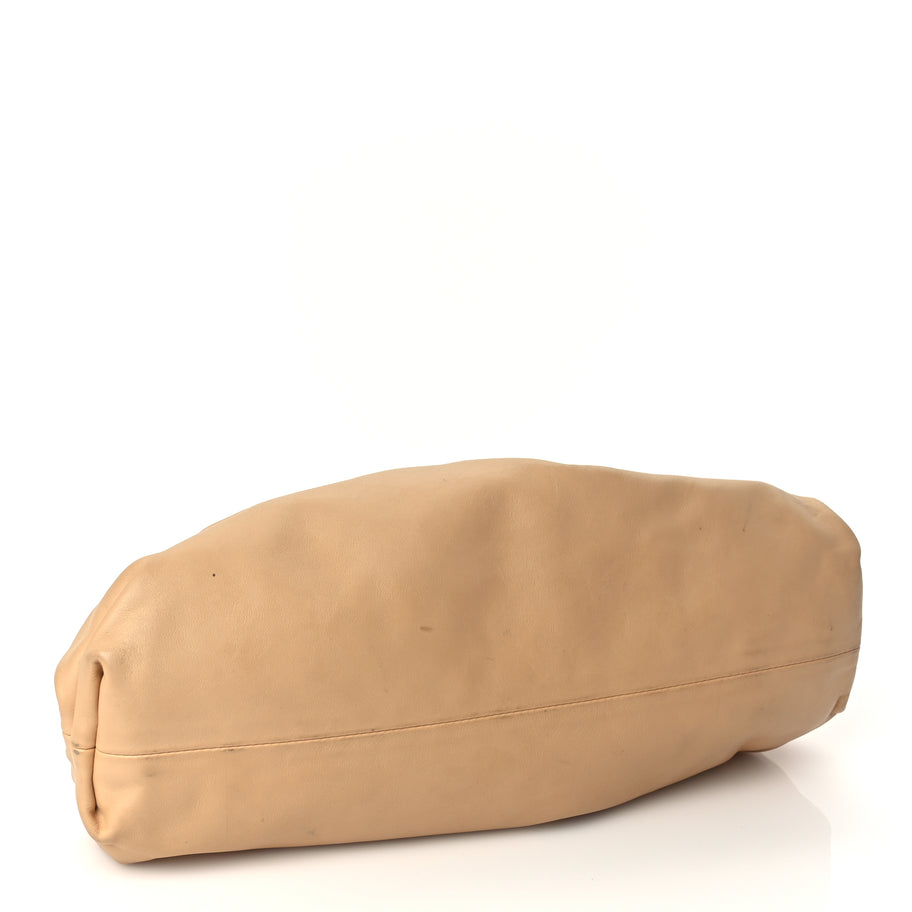 Bottega Veneta Smooth Butter Calf The Pouch Oversized Clutch Nude Image 4