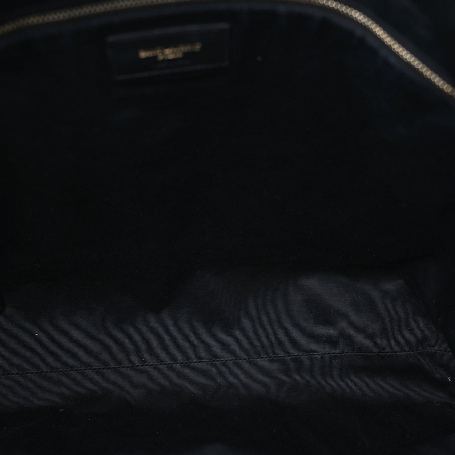 Saint Laurent Lambskin Quilted Maxi Icare Shopping Tote Black Image 5