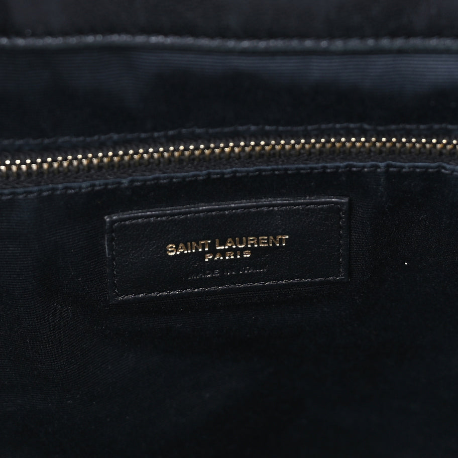 Saint Laurent Lambskin Quilted Maxi Icare Shopping Tote Black Image 6