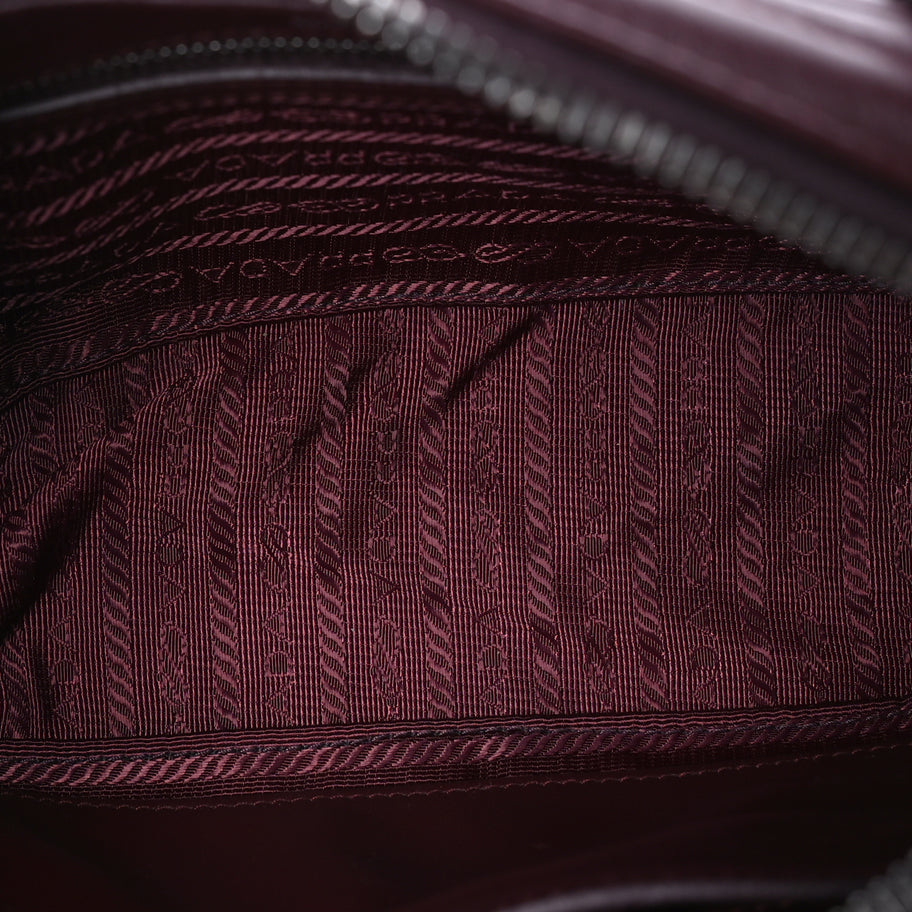 Prada Soft Calfskin Impunture Diagramme Camera Bag  Granato Image 4