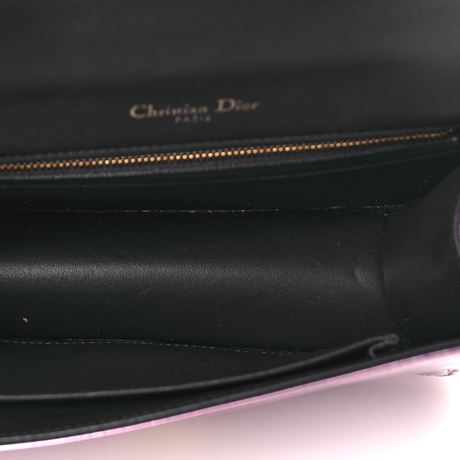 Christian Dior Metallic Patent Micro-Cannage Small Diorama Flap Bag Hyper Pink Image 4