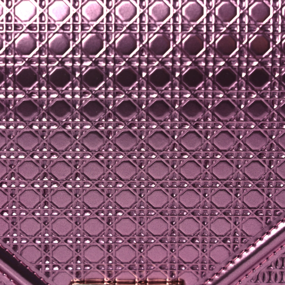 Christian Dior Metallic Patent Micro-Cannage Small Diorama Flap Bag Hyper Pink Image 6