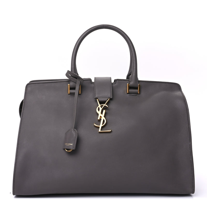  Saint Laurent Smooth Calfskin Medium Monogram Cabas Fog