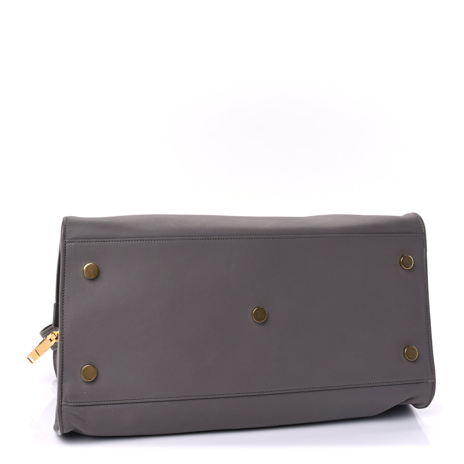 Saint Laurent Smooth Calfskin Medium Monogram Cabas Fog Image 4