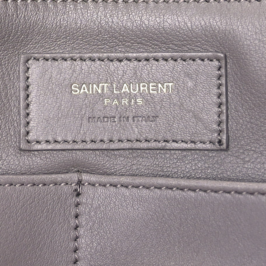 Saint Laurent Smooth Calfskin Medium Monogram Cabas Fog Image 6