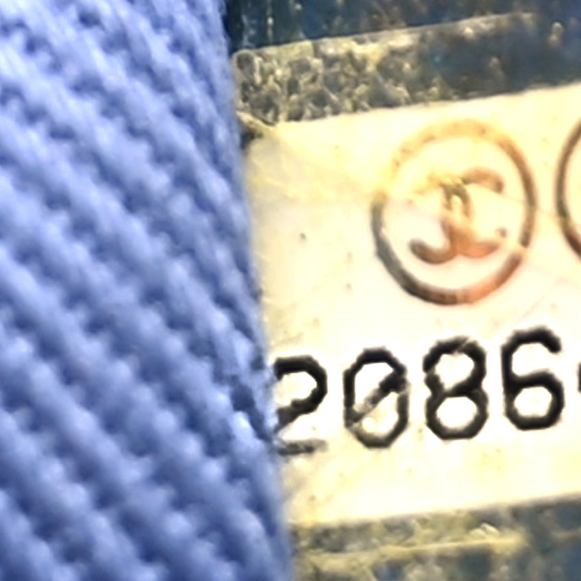 Chanel Canvas Deauville Small Bowling Bag Blue Image 6